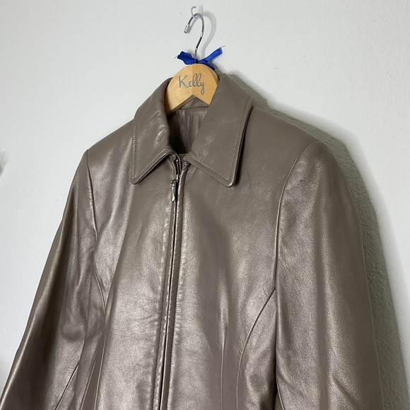 Continental Leathers & Suedes Vintage Gold Leather Jacket - Picture 2 of 6